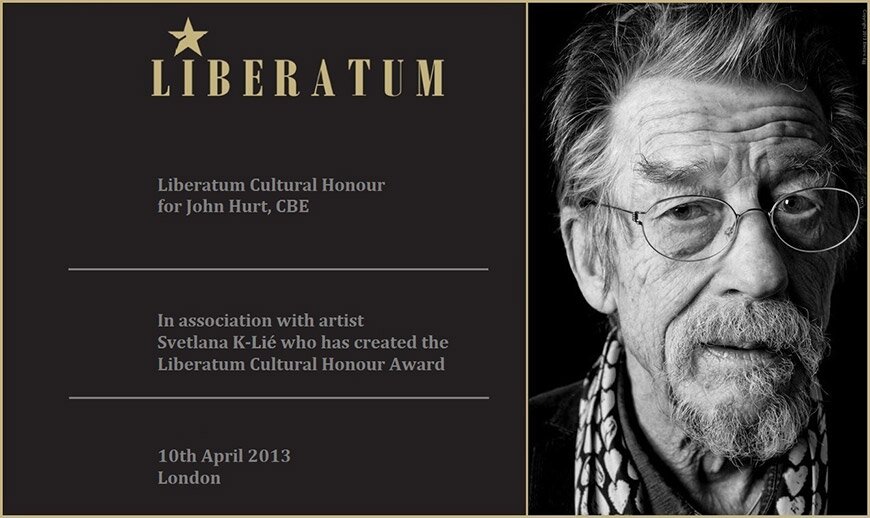 Liberatum Cultural Honour for John Hurt